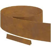 vidaXL Bordure de jardin, 450 x 20 cm, acier résistant aux intempéries, aspect rouille