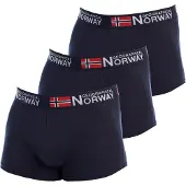 Geographical Norway Hommes Boxer-short Lot de 3 marine Pack-3-Navy