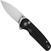 CIVIVI Mini Shakan, Ripple Pattern Black Aluminum, Satin