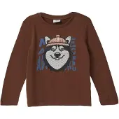 s.Oliver T-Shirt bleu / brun foncé / gris clair / noir