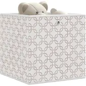 vidaXL Boîtes pliantes 10 pcs. crème 32x32x32 cm fleece