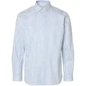 Selected Chemise bleu clair / blanc