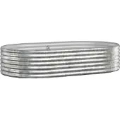 vidaXL Lit surélevé Acier revêtu par poudre 175x100x36 cm Argenté