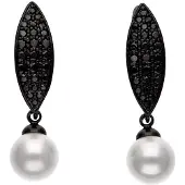 Gaya Boucles d'oreilles noir / blanc perle