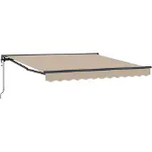 vidaXL Armature d'auvent beige 300 x 250 cm en polyester avec revêtement PU