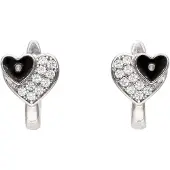 NAEMI Boucles d'oreilles noir / argent / transparent