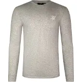 SikSilk T-Shirt gris / blanc