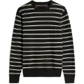 Tommy Hilfiger Pull-over 'SEASONAL' noir / blanc