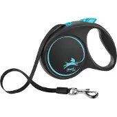 Flexi Enrouleur Design - Noir / Bleu - M