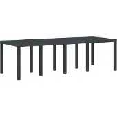 vidaXL Table de jardin anthracite 250 x 100 x 73 cm Poly-Rattan