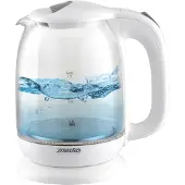 Mesko MS 1302w Glass Kettle, Blanc, Bouilloire électrique, Blanc