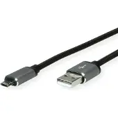 Roline Câble USB 2.0 , A - Micro B (réversible), ST/ST, 3 m