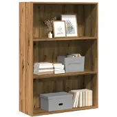 vidaXL Bibliothèque chêne artisanal 80x30x114 cm bois d'ingénierie