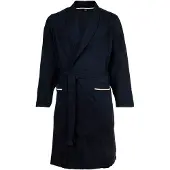 BOSS Peignoir long bleu marine / blanc