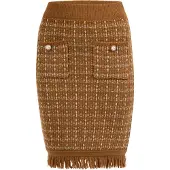 Faina Jupe marron / blanc