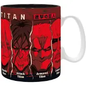 Attack On Titan Mug Anime de - All Titans - pour Indifférent - multicolore - Taille Standard