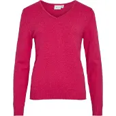 Vila Ril V Neck Sweater Rose M Femme