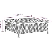 vidaXL Habillage pour pied de parasol noir 70x70x25 cm