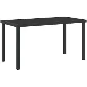 vidaXL Table de jardin noire 140 x 70 x 73 cm en métal