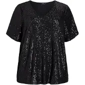 Zizzi Chemisier 'Mlina' noir