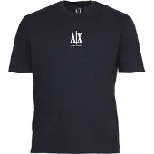 Armani Exchange pour homme. XM000363AF12308UB101 T-shirt à logo marine (XL), Casuel, Coton, Manche courte