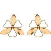 Faina Boucles d'oreilles or / blanc