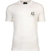 Armani Exchange pour homme. XM000365AF12308U0009 T-shirt coupe regular blanc (XL), Casuel, Coton, Manche courte