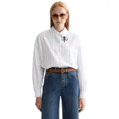 Scotch & Soda Girlfriend Long Sleeve Shirt Blanc 36 Femme