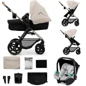 Kinderkraft Poussette combinée Moov 2 3in1 Moonlight Grey - roues en mousse