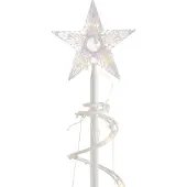 QAZQA Sapin de Noël blanc avec LED IP44 - Puno