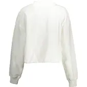 Calvin Klein Femmes, Pull-over, Bianco Cotton Woman Sweatshirt, Blanc, (XL)