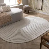 FRAAI Tapis de forme irrégulière - Arch Crème | 140x200 cm | Irréguliers | Pile haute