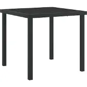 vidaXL Table de jardin noire 80 x 80 x 73 cm en métal