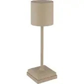 Globo Lampe de table moderne Dixon Brun sable rechargeable