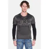 Cipo & Baxx T-Shirt gris / anthracite