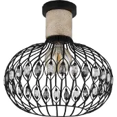 Globo Lampe de plafond Dorthy Country Black
