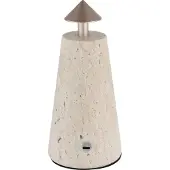 Globo Liva LED Tischleuchte 1,20W CCT Grau, Travertine Stein Ø4,2cm 21037C (190 lm)