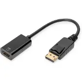 Digitus DP zu (0.20 m), Câble vidéo, Noir