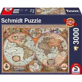 Schmidt Carte du monde antique, puzzle de 3000 pièces