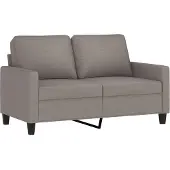 vidaXL Canapé à 2 places Taupe 120 cm Tissu