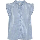 Vero Moda Kaori Short Sleeve Shirt Bleu L Femme