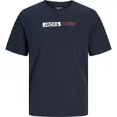 Jack & jones Plus T-Shirt bleu marine / rouge / blanc