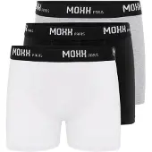 Moxx Paris Boxers gris chiné / noir / blanc
