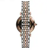 Emporio Armani Emporio Ladies Watch Gold Case Two Tone Bracelet Grey Dial AR1725