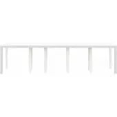 vidaXL Table de jardin blanche 300 x 100 x 73 cm Poly-Rattan