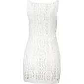 Desigual Femmes, Robe, Bianco Polyester Women Dress, Blanc, (L)