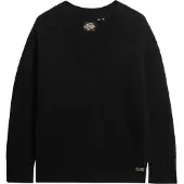 Superdry Essential V Neck Sweater Noir S Femme
