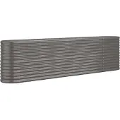 vidaXL Parterre surélevé Acier revêtu par poudre 260x40x68 cm Gris