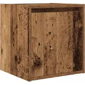 vidaXL Table de chevet murale vieux bois 38x34x40 cm