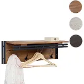 Mendler Portemanteau mural HWC-A27, 24x75x24cm aspect chêne sauvage